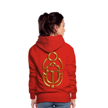 Indlæs billede til gallerivisning Brass Scarab 1 Women’s Premium Hoodie - red