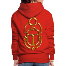 Indlæs billede til gallerivisning Brass Scarab 1 Women’s Premium Hoodie - red