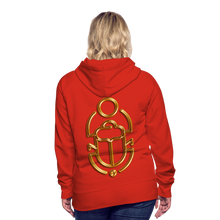 Indlæs billede til gallerivisning Brass Scarab 1 Women’s Premium Hoodie - red