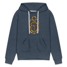 Indlæs billede til gallerivisning Brass Scarab 1 Women’s Premium Hoodie - heather denim