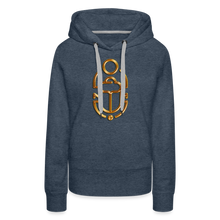 Indlæs billede til gallerivisning Brass Scarab 1 Women’s Premium Hoodie - heather denim