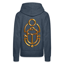 Indlæs billede til gallerivisning Brass Scarab 1 Women’s Premium Hoodie - heather denim