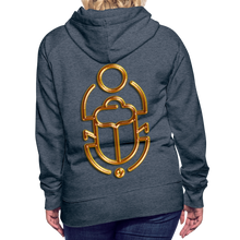 Indlæs billede til gallerivisning Brass Scarab 1 Women’s Premium Hoodie - heather denim