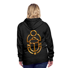 Indlæs billede til gallerivisning Brass Scarab 1 Women’s Premium Hoodie - charcoal grey