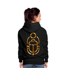 Indlæs billede til gallerivisning Brass Scarab 1 Women’s Premium Hoodie - charcoal grey