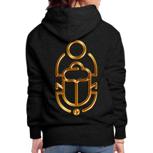 Indlæs billede til gallerivisning Brass Scarab 1 Women’s Premium Hoodie - charcoal grey