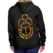 Indlæs billede til gallerivisning Brass Scarab 1 Women’s Premium Hoodie - charcoal grey