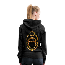 Indlæs billede til gallerivisning Brass Scarab 1 Women’s Premium Hoodie - charcoal grey