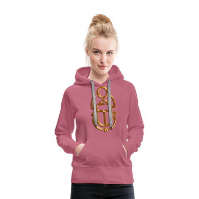 Brass Scarab 1 Women’s Premium Hoodie - mauve