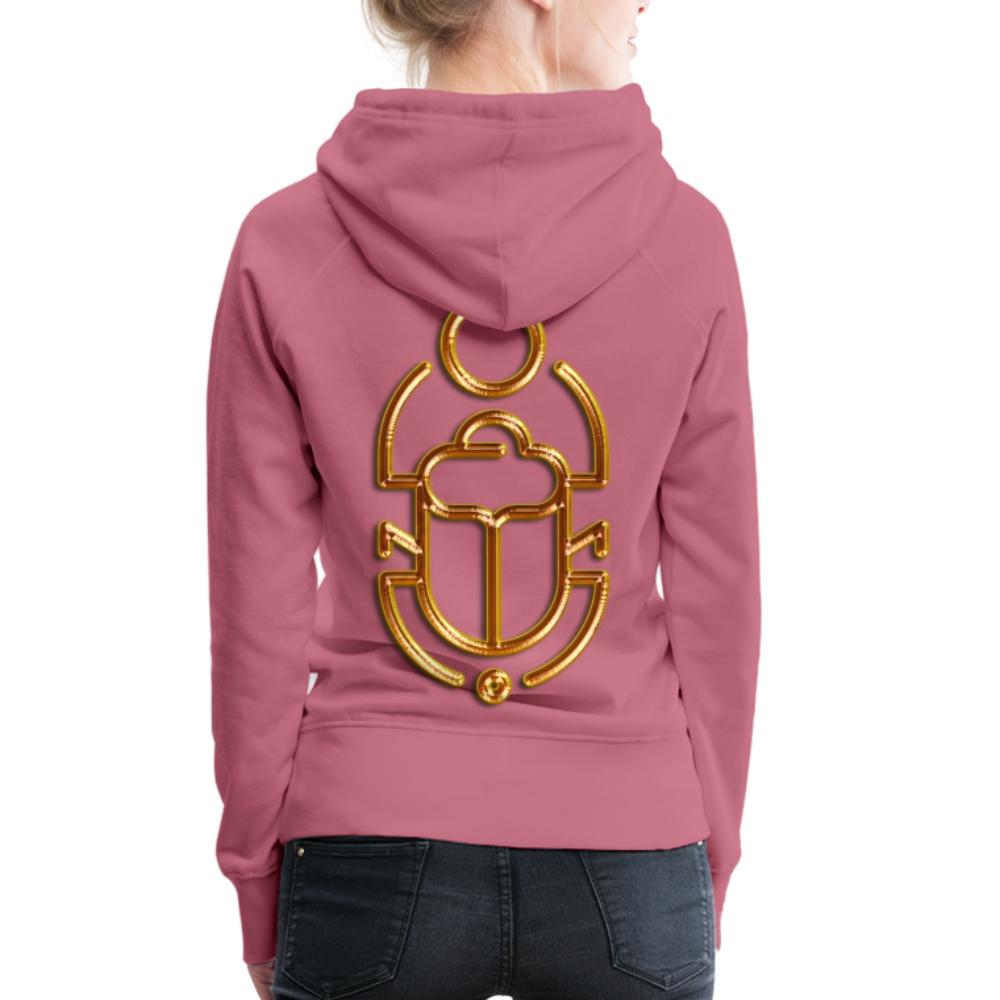 Brass Scarab 1 Women’s Premium Hoodie - mauve