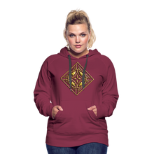 Indlæs billede til gallerivisning Gold Diamond 2 Women’s Premium Hoodie - burgundy