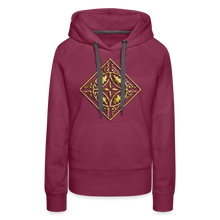 Indlæs billede til gallerivisning Gold Diamond 2 Women’s Premium Hoodie - burgundy