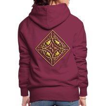 Indlæs billede til gallerivisning Gold Diamond 2 Women’s Premium Hoodie - burgundy