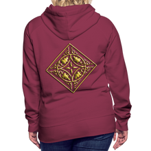 Indlæs billede til gallerivisning Gold Diamond 2 Women’s Premium Hoodie - burgundy