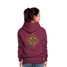 Indlæs billede til gallerivisning Gold Diamond 2 Women’s Premium Hoodie - burgundy
