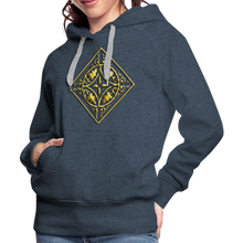 Indlæs billede til gallerivisning Gold Diamond 2 Women’s Premium Hoodie - heather denim
