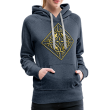 Indlæs billede til gallerivisning Gold Diamond 2 Women’s Premium Hoodie - heather denim