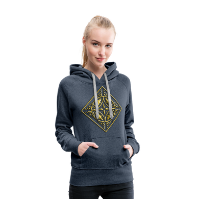 Gold Diamond 2 Women’s Premium Hoodie - heather denim