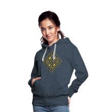 Indlæs billede til gallerivisning Gold Diamond 2 Women’s Premium Hoodie - heather denim