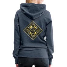 Indlæs billede til gallerivisning Gold Diamond 2 Women’s Premium Hoodie - heather denim