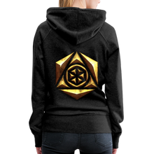 Afbeelding in Gallery-weergave laden, Sheild 1 Women’s Premium Hoodie - charcoal grey