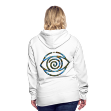 Afbeelding in Gallery-weergave laden, Blue Protection Eye 1 Women’s Premium Hoodie - white