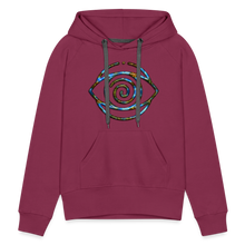 Afbeelding in Gallery-weergave laden, Blue Protection Eye 1 Women’s Premium Hoodie - burgundy