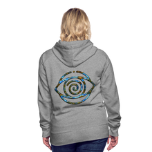 Afbeelding in Gallery-weergave laden, Blue Protection Eye 1 Women’s Premium Hoodie - heather grey
