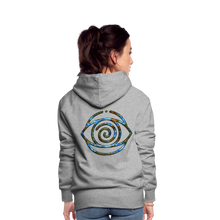 Afbeelding in Gallery-weergave laden, Blue Protection Eye 1 Women’s Premium Hoodie - heather grey