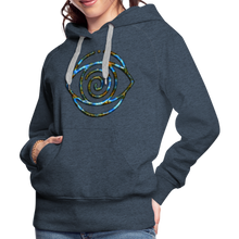 Afbeelding in Gallery-weergave laden, Blue Protection Eye 1 Women’s Premium Hoodie - heather denim
