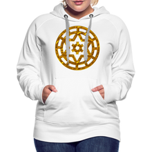Afbeelding in Gallery-weergave laden, Gold Wheel 1 Women’s Premium Hoodie - white