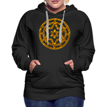 Afbeelding in Gallery-weergave laden, Gold Wheel 1 Women’s Premium Hoodie - black
