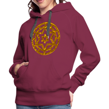 Afbeelding in Gallery-weergave laden, Gold Wheel 1 Women’s Premium Hoodie - burgundy