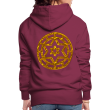 Afbeelding in Gallery-weergave laden, Gold Wheel 1 Women’s Premium Hoodie - burgundy