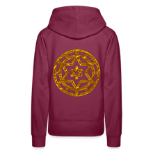Afbeelding in Gallery-weergave laden, Gold Wheel 1 Women’s Premium Hoodie - burgundy