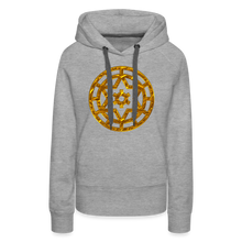 Afbeelding in Gallery-weergave laden, Gold Wheel 1 Women’s Premium Hoodie - heather grey