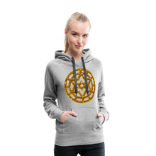 Afbeelding in Gallery-weergave laden, Gold Wheel 1 Women’s Premium Hoodie - heather grey