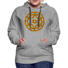 Afbeelding in Gallery-weergave laden, Gold Wheel 1 Women’s Premium Hoodie - heather grey