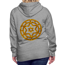 Afbeelding in Gallery-weergave laden, Gold Wheel 1 Women’s Premium Hoodie - heather grey