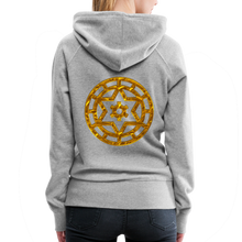 Afbeelding in Gallery-weergave laden, Gold Wheel 1 Women’s Premium Hoodie - heather grey