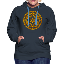 Afbeelding in Gallery-weergave laden, Gold Wheel 1 Women’s Premium Hoodie - navy