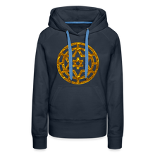 Afbeelding in Gallery-weergave laden, Gold Wheel 1 Women’s Premium Hoodie - navy
