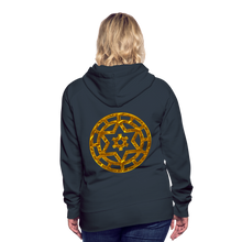 Afbeelding in Gallery-weergave laden, Gold Wheel 1 Women’s Premium Hoodie - navy