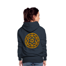 Afbeelding in Gallery-weergave laden, Gold Wheel 1 Women’s Premium Hoodie - navy