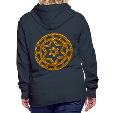 Afbeelding in Gallery-weergave laden, Gold Wheel 1 Women’s Premium Hoodie - navy