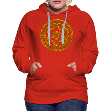 Afbeelding in Gallery-weergave laden, Gold Wheel 1 Women’s Premium Hoodie - red