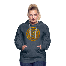 Afbeelding in Gallery-weergave laden, Gold Wheel 1 Women’s Premium Hoodie - heather denim