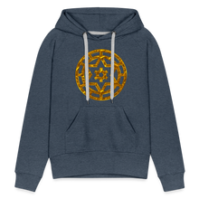 Afbeelding in Gallery-weergave laden, Gold Wheel 1 Women’s Premium Hoodie - heather denim
