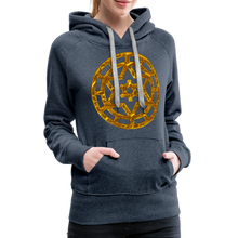 Afbeelding in Gallery-weergave laden, Gold Wheel 1 Women’s Premium Hoodie - heather denim