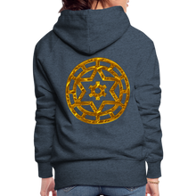 Afbeelding in Gallery-weergave laden, Gold Wheel 1 Women’s Premium Hoodie - heather denim